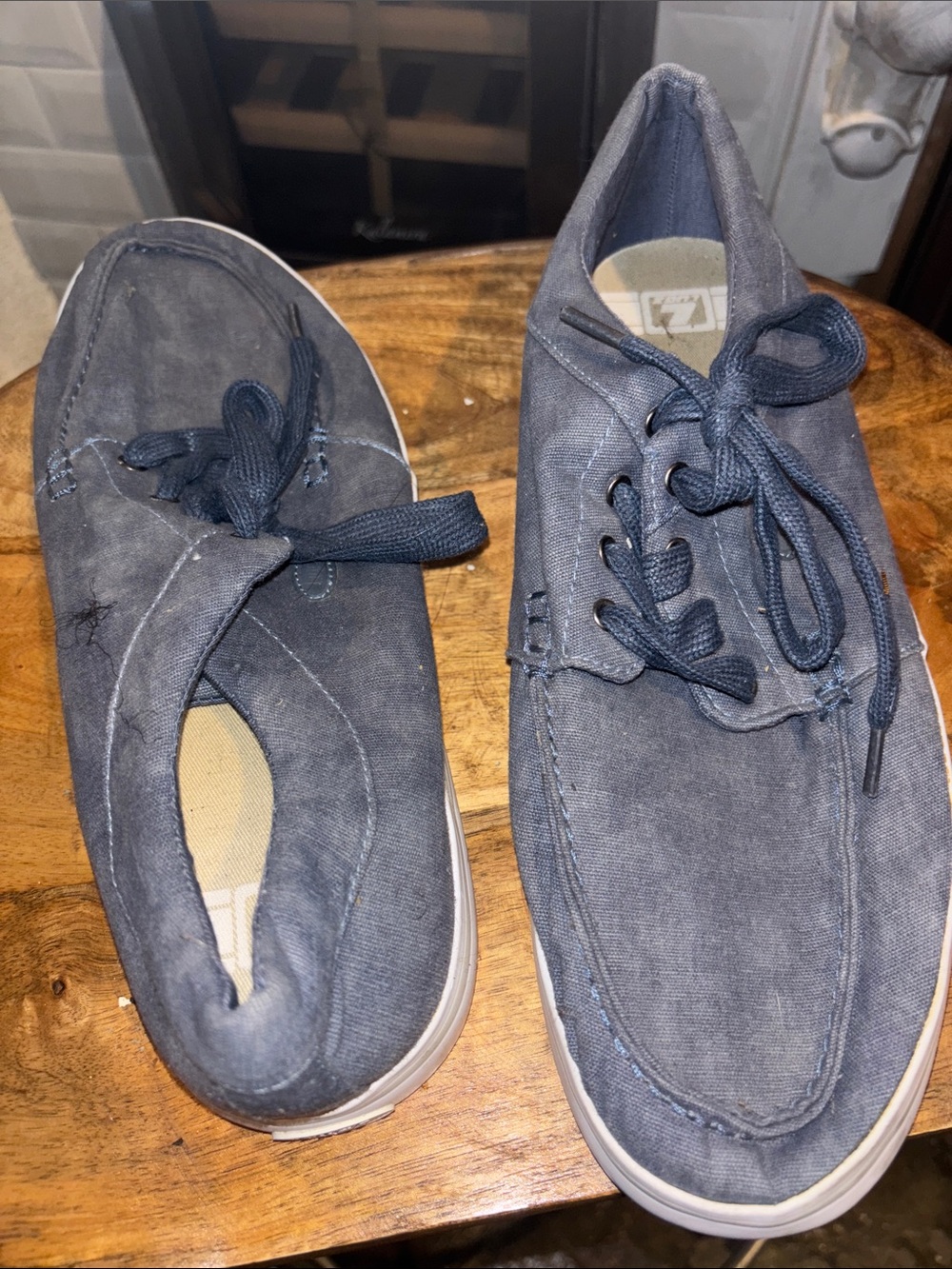 Lugz Men's Canvas Lace-Up Sneakers - Navy Blue